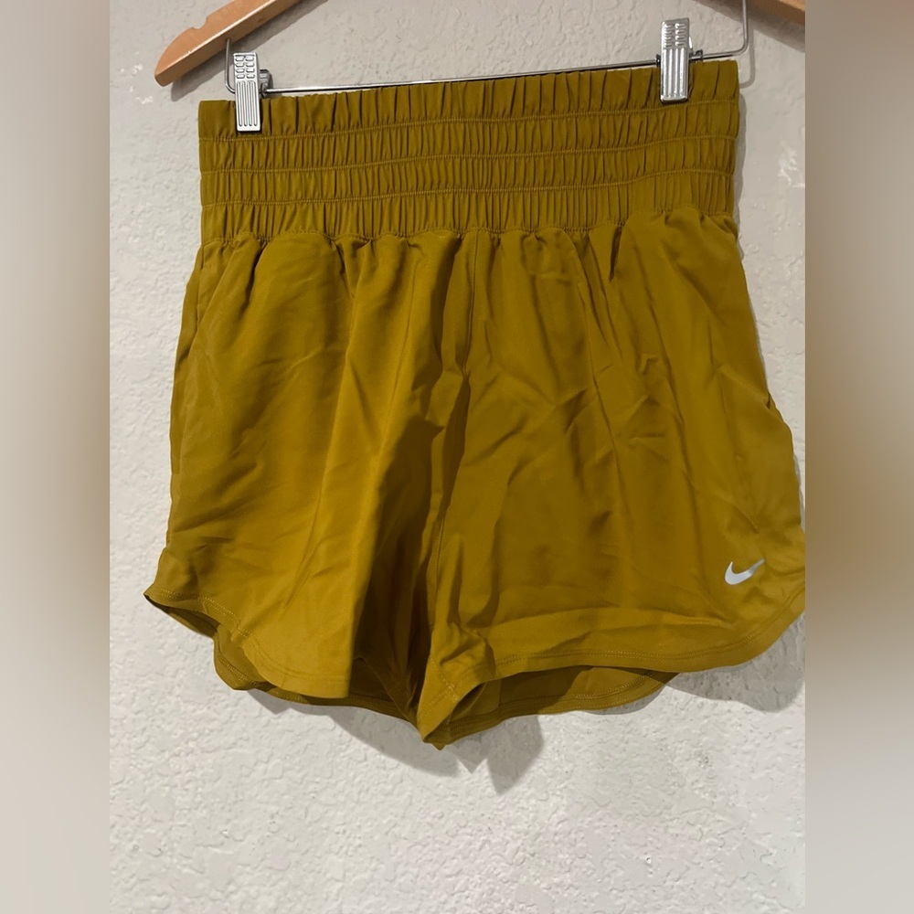 Nike High Waist Women's Shorts in Mustard Yellow
